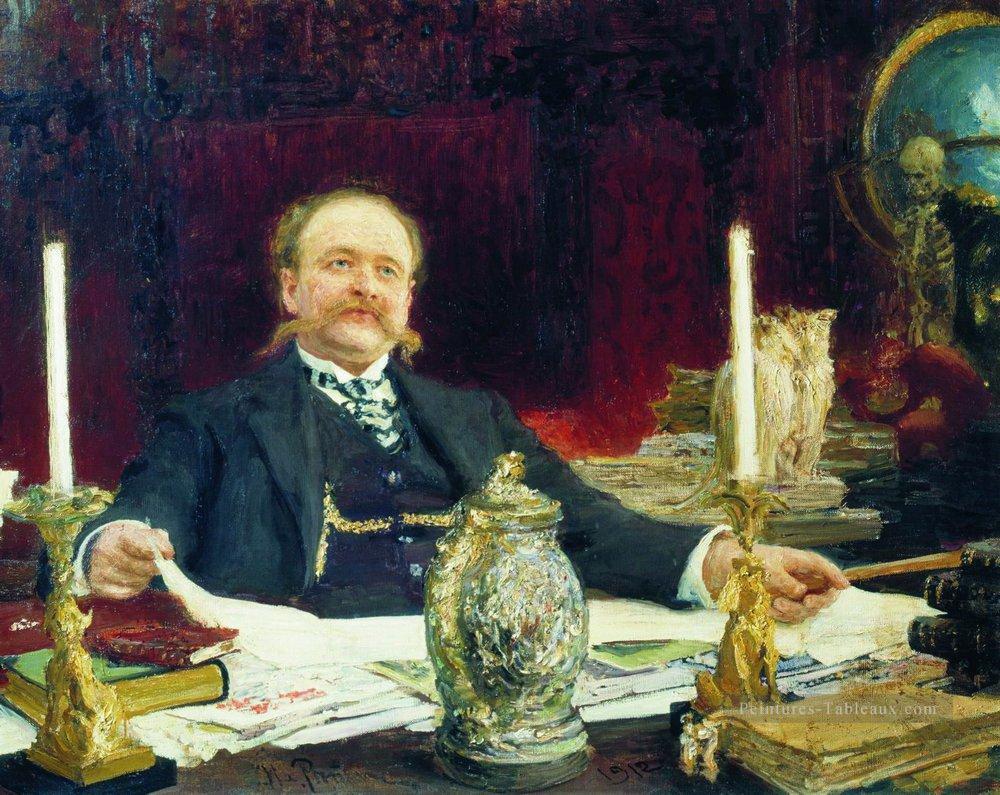 Portrait de Wilhelm von Bitner 1912 Ilya Repin Peintures à l'huile